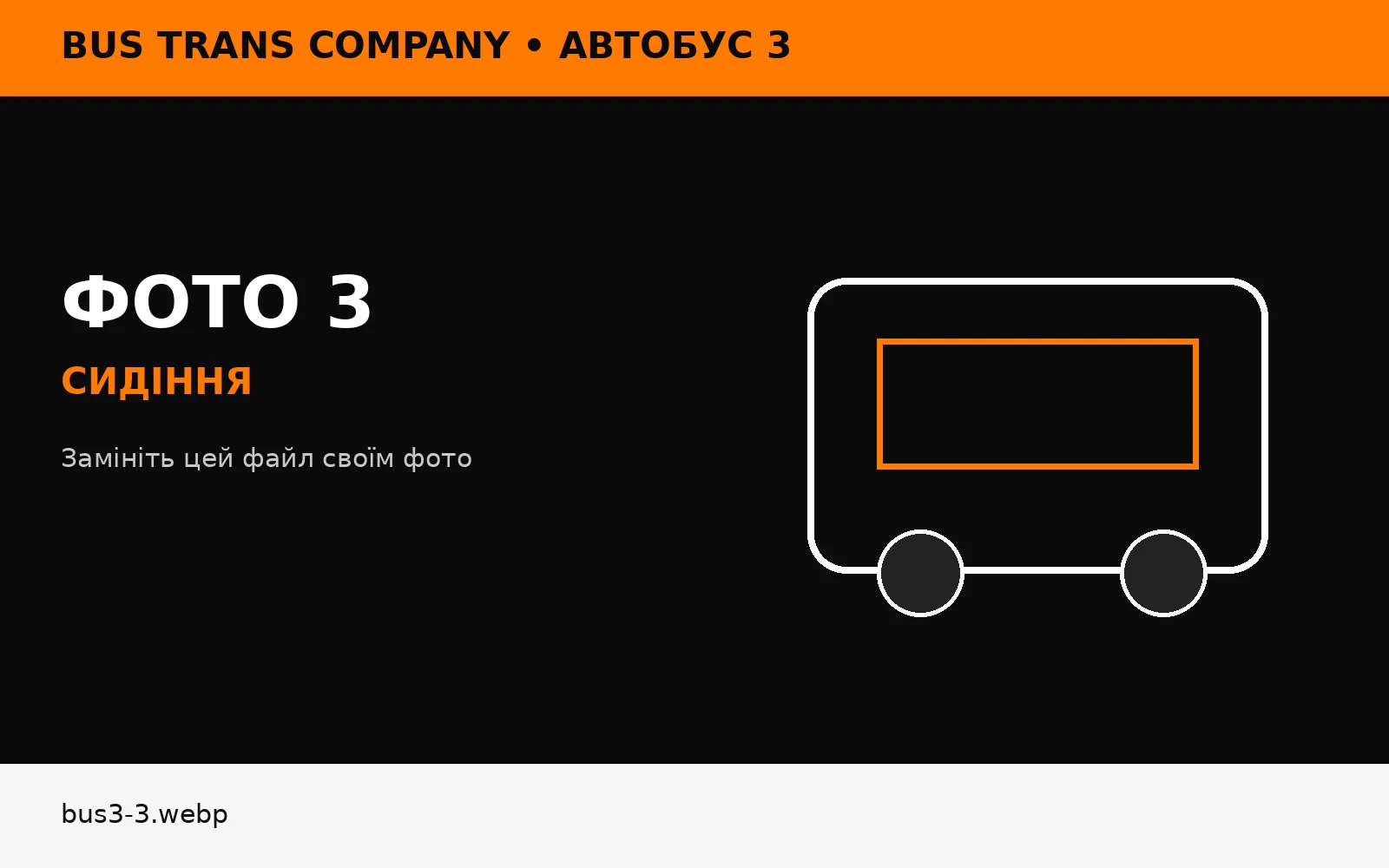 Сидіння автобуса 3 Bus Trans Company